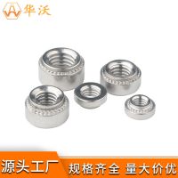 304碳鋼壓鉚螺母 機柜鈑金專用鉚母 不銹鋼壓板螺帽圓形漲鉚螺母