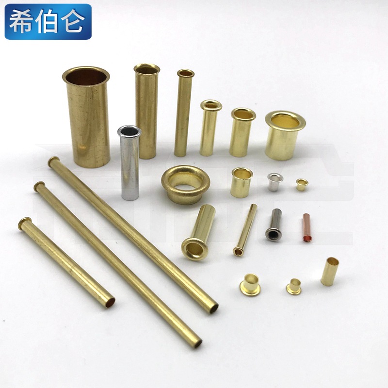 平面網(wǎng)狀寬邊服裝金色黃銅金屬氣眼 倒角全空心銅管雞眼鉚釘