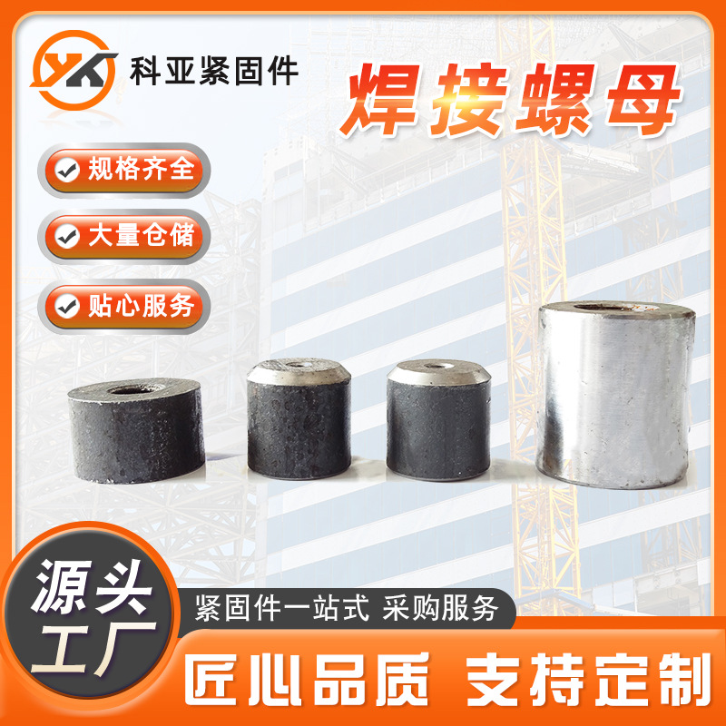 冷鐓圓螺母內(nèi)螺紋圓螺母非標圓柱螺母加長連接母焊接螺母臺階母