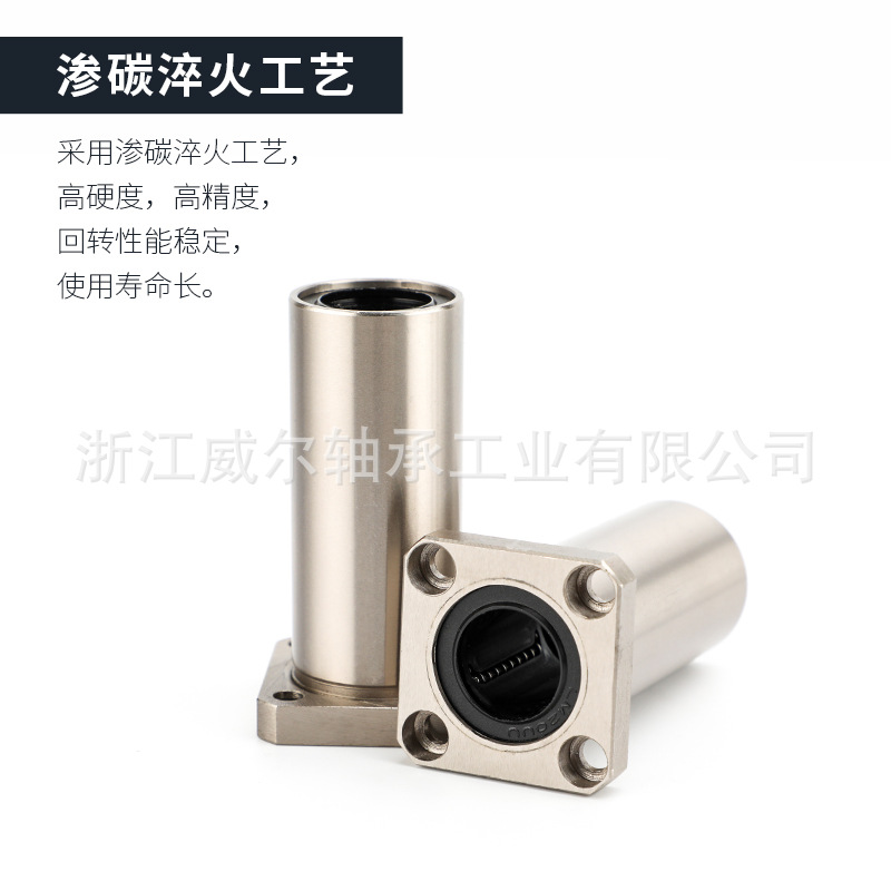 口罩機(jī)配件 電鍍法蘭直線軸承 LMK20.25LUU 可電鍍 螺紋式法蘭