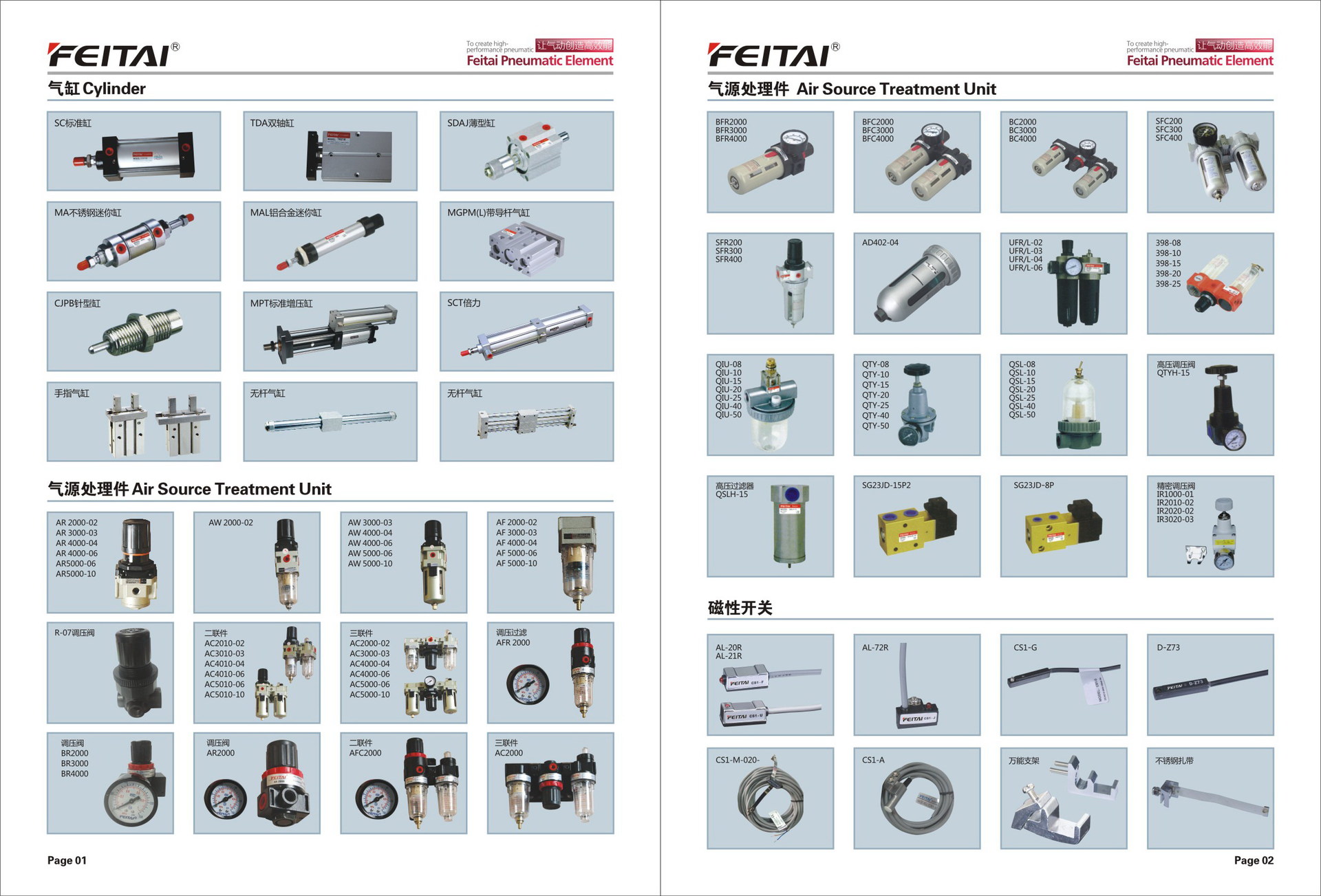 飛泰氣動(dòng)-氣缸，氣源，磁性開關(guān)