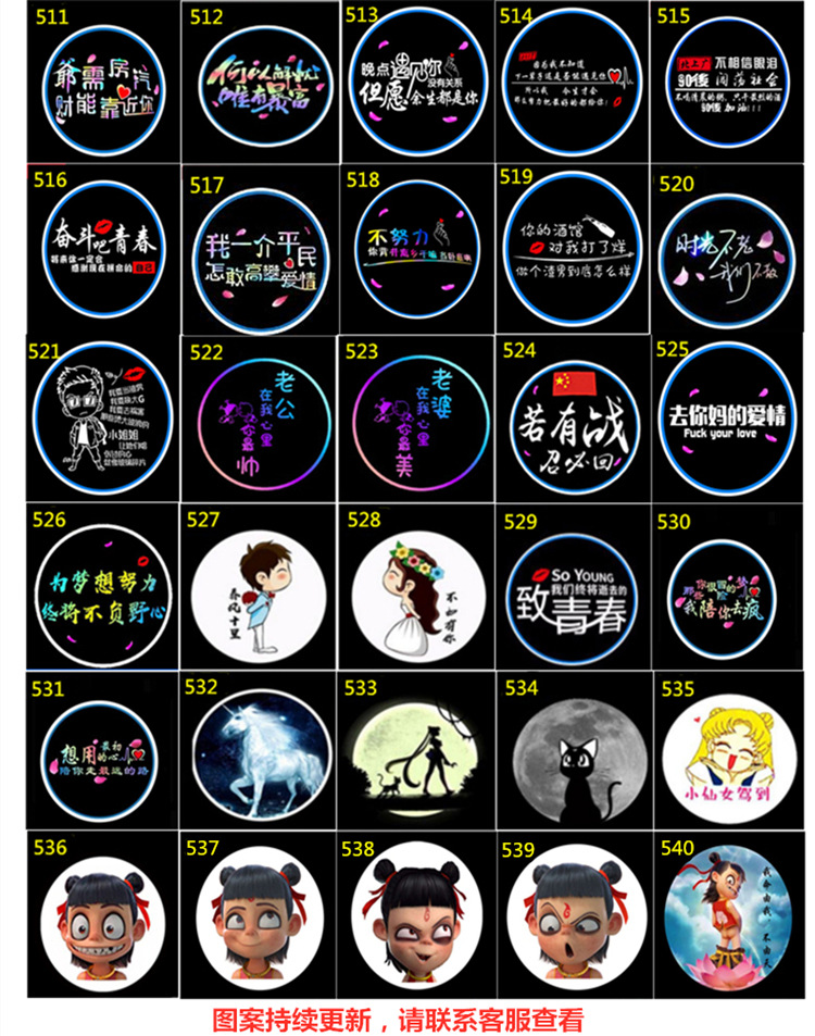 汽車迎賓燈 投影燈 鐳射燈 免打孔無線汽車led燈汽車射燈