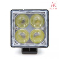 防水4珠聚光大燈12W工程車改裝遠光大燈led汽車中網(wǎng)射燈 摩托前燈