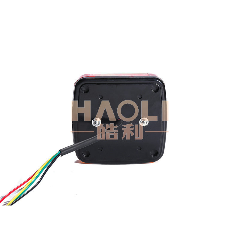 LED尾燈高壽命卡車貨車尾燈 LED雙色方燈（紅黃燈罩） HL-I-007