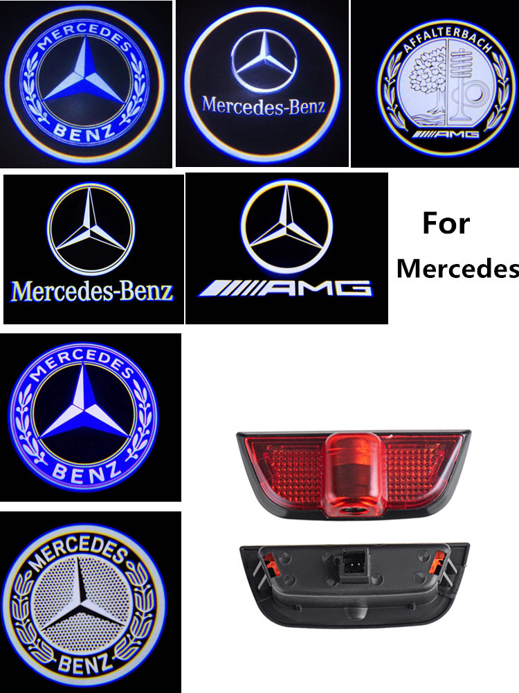 適用于奔馳C級迎賓燈 W204 C180 C200 C300 車門 logo燈 鐳射燈