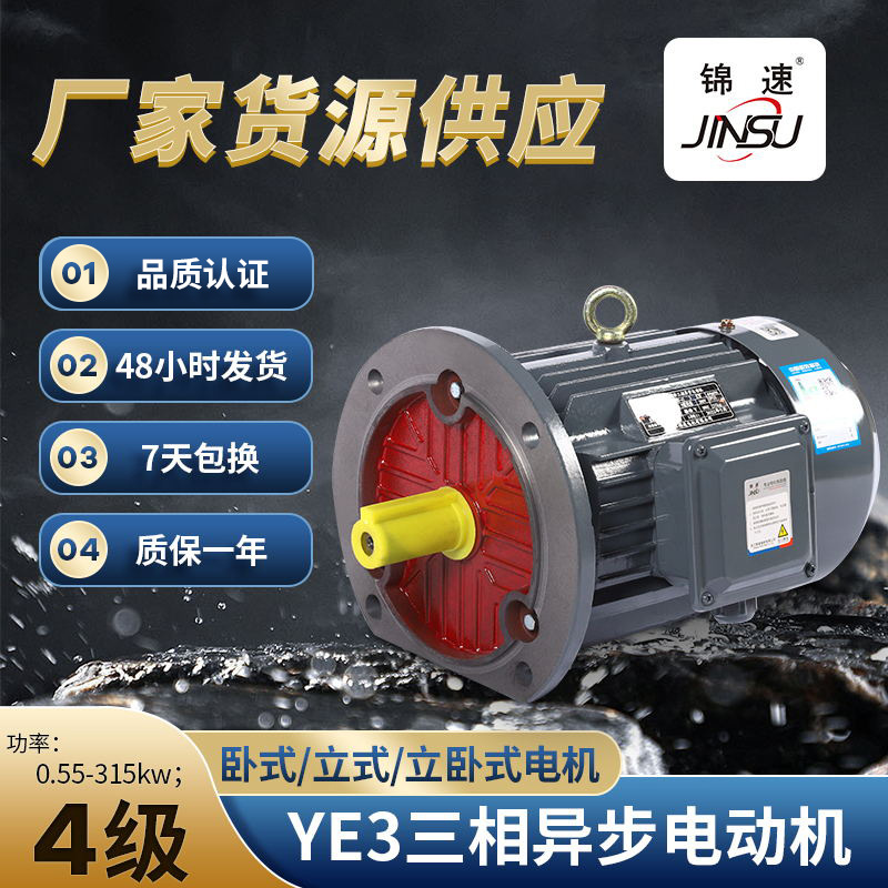 現(xiàn)貨4極YE3三相電機(jī)大功率馬達(dá)電機(jī)380v高效率全銅交流電機(jī)批發(fā)