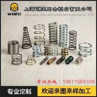 批發(fā)方形扁線汽車壓縮彈簧噴漆彩色矩形模具彈簧定 做模具彈簧