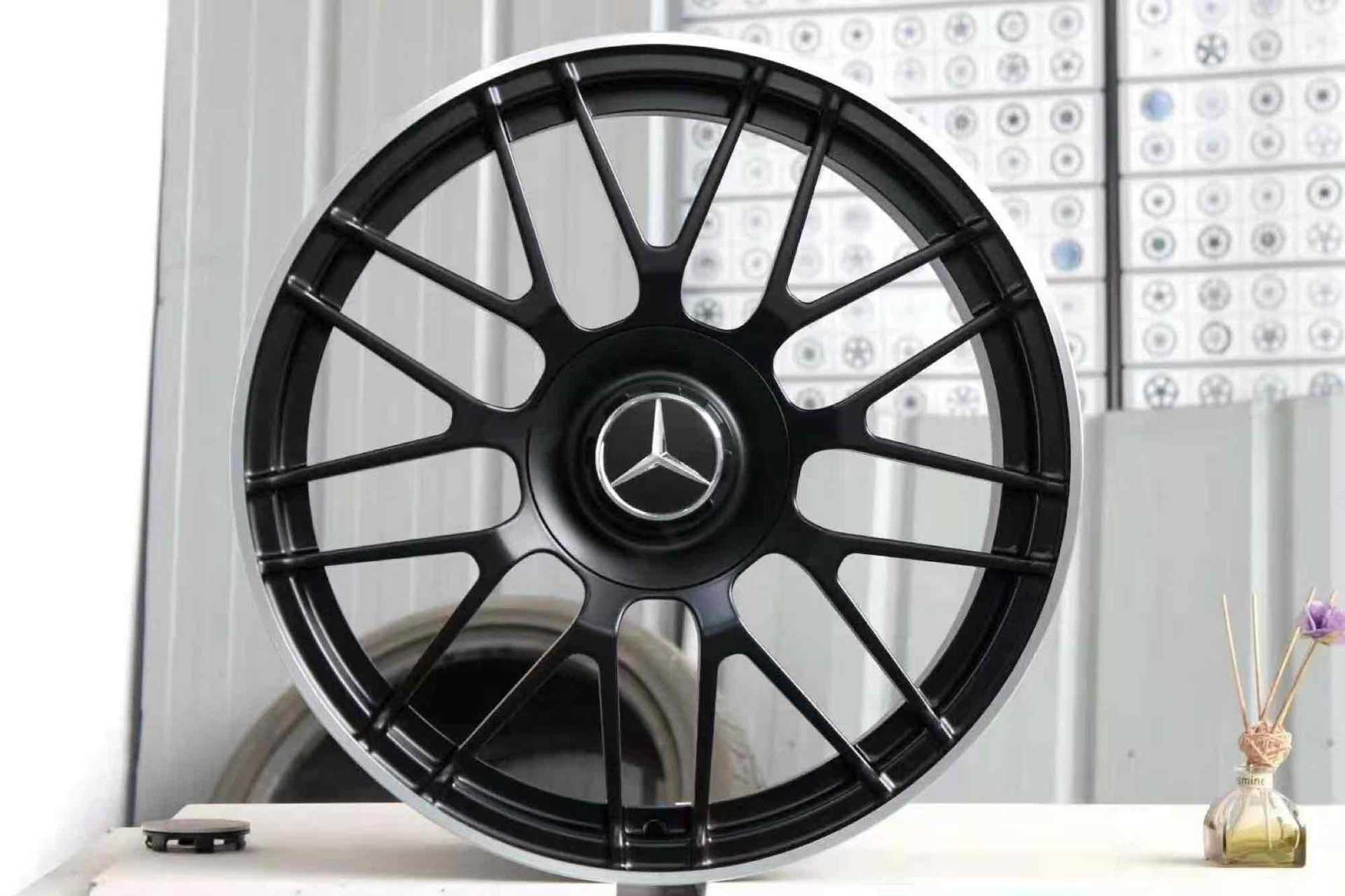 適用奔馳amg輪轂18 19寸e300 c200 S450 glc63邁巴赫大餅改裝鍛造
