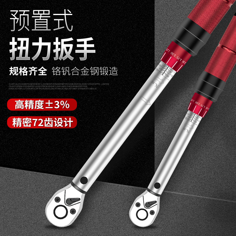 巨眾1/4-1/5N.M預(yù)置可調(diào)扭力扳手高精度快速力矩扭矩公斤扳手套裝