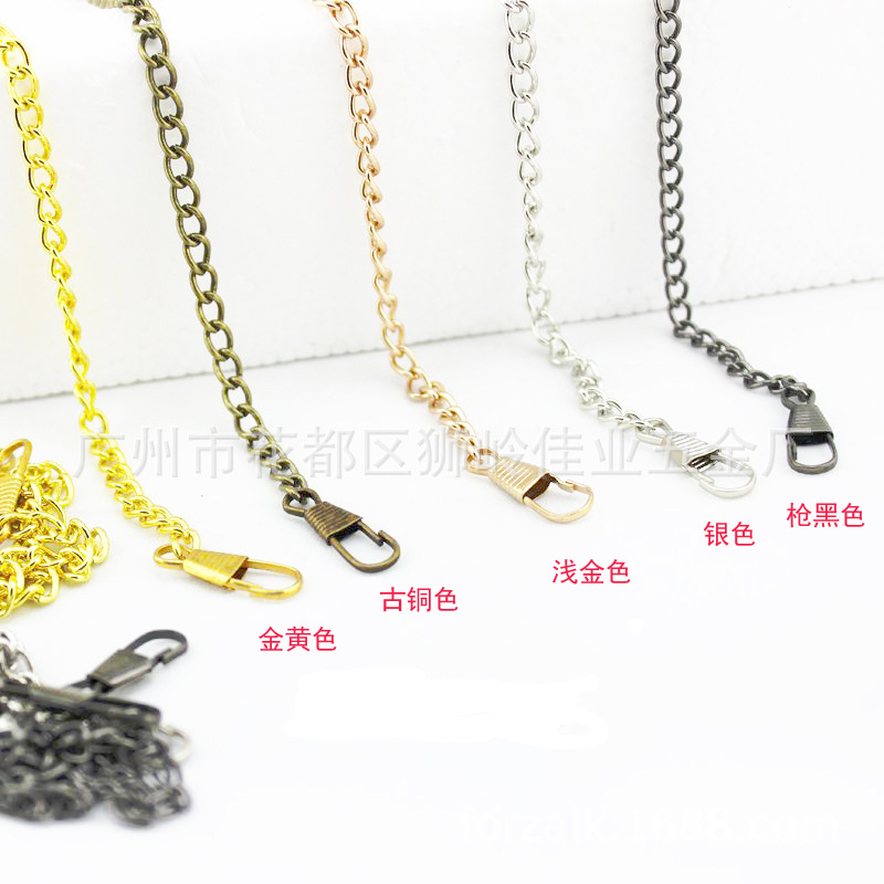 鐵鏈 細(xì)鐵鏈條 DIY飾品配件 5mm寬18#細(xì)鐵鏈帶珠膽扣 廠家供應(yīng)