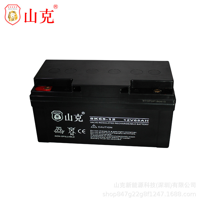 山克12V65AH蓄電池UPS電池應(yīng)急門(mén)禁電瓶逆變器蓄電池免維護(hù)蓄電池