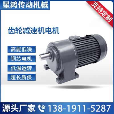 齒輪減速電機(jī)380V臥式200W/400W750W變頻調(diào)速1500W立式齒輪減速機(jī)