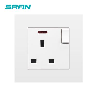 13a英式插座帶開關(guān) 86型外貿(mào)阻燃PC面板方腳三孔英規(guī)英標(biāo)開關(guān)插座