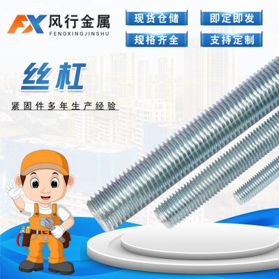 絲杠 鍍鋅絲杠全螺紋絲杠 熱浸鋅雙頭螺栓全牙絲桿 全扣通絲吊桿