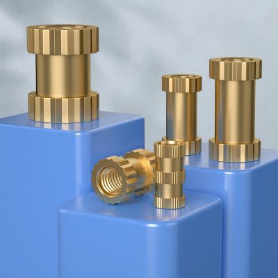 通孔銅嵌件注塑螺母銅預(yù)埋件銅滾花螺母