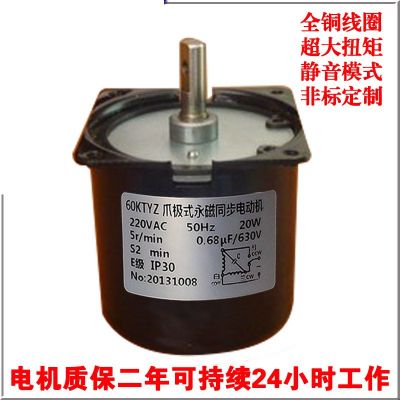 小馬達(dá)60KTYZ爪極式永磁同步電機(jī) 220V慢速電動(dòng)機(jī)微型正反轉(zhuǎn)大力