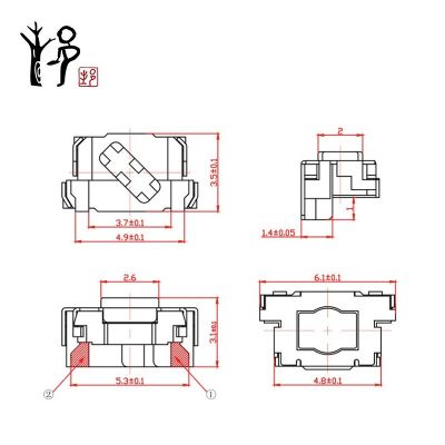 3X6X3.2沉板輕觸開(kāi)關(guān)TL4100 SKSN開(kāi)關(guān)3*6*3.2沉板式嵌入式開(kāi)關(guān)