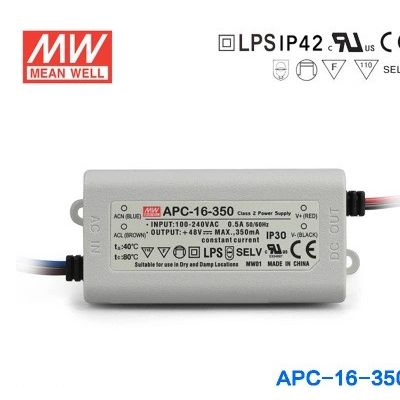 臺灣明緯LED開關(guān)電源 APC-16-350 16W 12-48V350mA