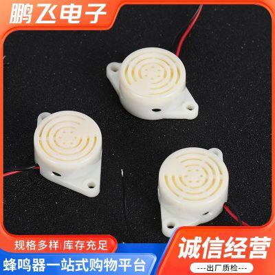 廠家批發(fā)壓電有源蜂鳴器3015帶引線白殼黑殼3V-24V壓電式蜂鳴器