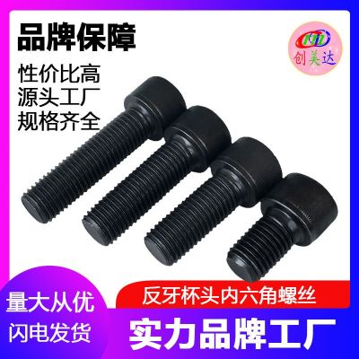 12.9級 反牙杯頭內(nèi)六角螺絲 倒牙圓柱頭左旋螺栓M4M5M6M10M12 M16