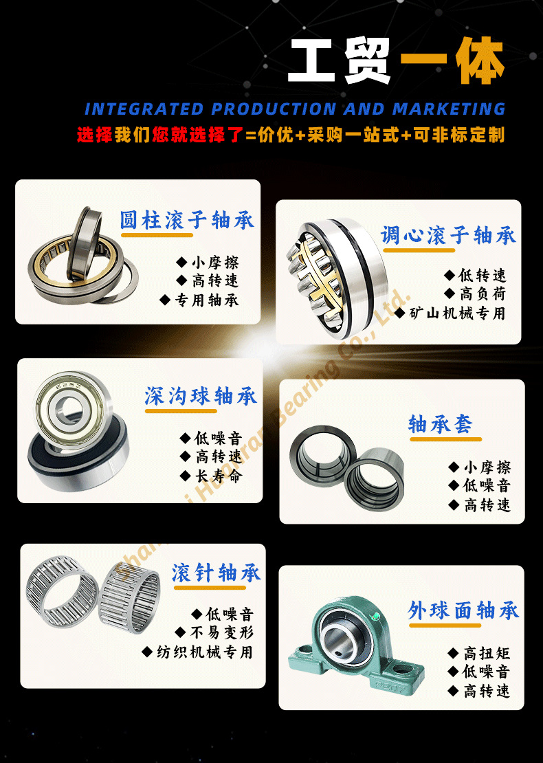 軸承｜圓柱滾子軸承｜調(diào)心滾子軸承｜深溝球軸承｜軸套｜滾針軸承｜輪轂軸承｜外球面軸承