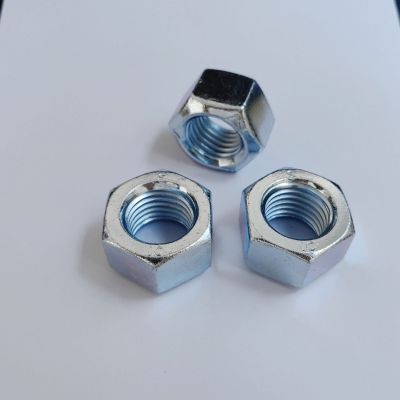 DIN980V全金屬六角壓點(diǎn)鎖緊螺母 M24 10級(jí)藍(lán)白鋅 現(xiàn)貨