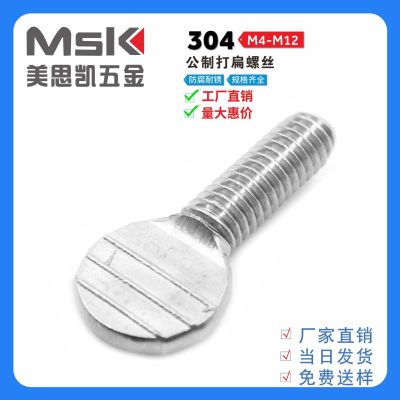 鍍鋅美制拇指螺絲 手?jǐn)Q打扁螺釘 球拍螺栓8#10#1/4 5/16