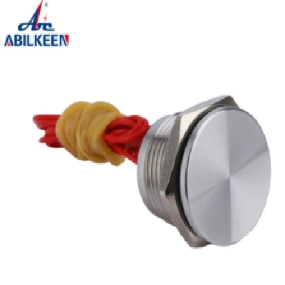 批發(fā)采購16mm帶LED環(huán)形燈壓電開關(guān) IP68防水自鎖復位陶瓷觸摸開關(guān)