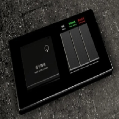 供應弱電干接點485開關(guān)金屬拉絲按鍵背光圈 酒店輕觸開關(guān)面板