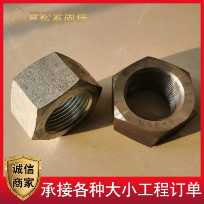 特大螺母高強(qiáng)度氧化發(fā)黑細(xì)牙反牙六角螺母鍍鋅加大防松螺母異型件