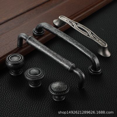 古銀仿古拉手歐式柜門把手抽屜櫥柜門拉手單孔復(fù)古衣柜小拉手