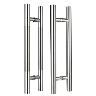 定制方管雙彎不銹鋼玻璃門大門把手拉絲玫瑰黑鈦有框門KTV長拉手