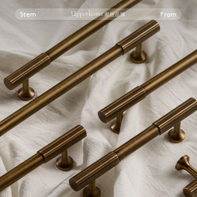 法式古銅色黃銅柜門小拉手衣柜櫥柜抽屜柜子純銅美式復(fù)古做舊把手