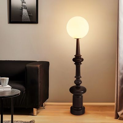 意大利復(fù)古羅馬柱落地?zé)粼O(shè)計師客廳沙發(fā)旁裝飾燈臥室床頭立式臺燈