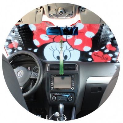 NAPOLEX卡通前擋玻璃罩夏季防曬 汽車用遮陽擋隔熱簾太陽擋遮光板