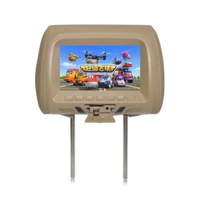 汽車7寸車載MP5高清頭枕顯示器直接插U盤SD卡 頭枕電視電視播放器