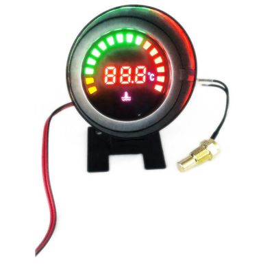 跨境汽車改裝通用貨車12V24伏水溫表挖掘機液晶數(shù)顯水溫表圓炮