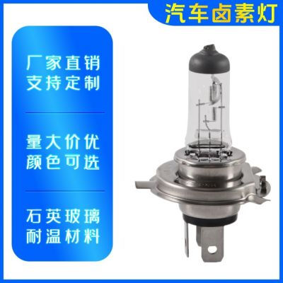 跨境貨源汽車燈泡H4 12V24V車燈55W100W超亮前大燈遠(yuǎn)近光一體鹵素