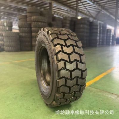 廠家供應(yīng)工程機(jī)械輪胎10-16.5 12-16.5 14-17.5半實(shí)心裝載機(jī)輪胎