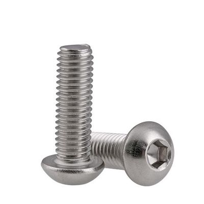 304不銹鋼內(nèi)六角螺絲批發(fā)M3M4M5M6m8半圓盤(pán)頭內(nèi)六角螺栓ISO7380