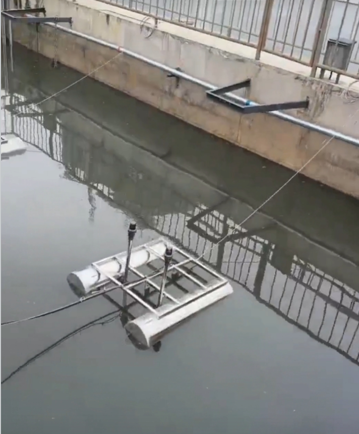 推流曝氣機北京現(xiàn)場工作圖片04