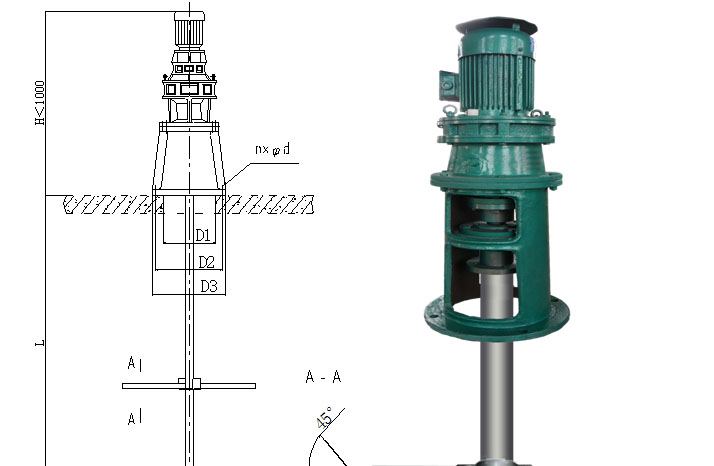 漿式加藥攪拌機結構圖
