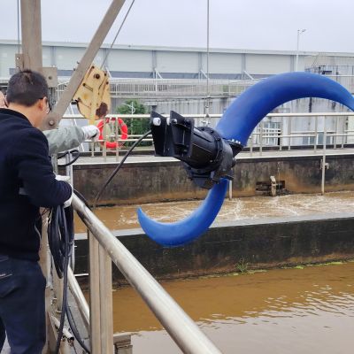 雙導軌安裝潛水推流器 不排水安裝低速推流機