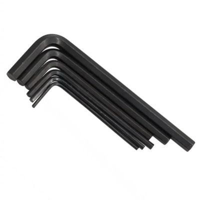 內六角扳手L形扳手黑色六角匙公制L型六角扳手自行車小扳手鍍鎳